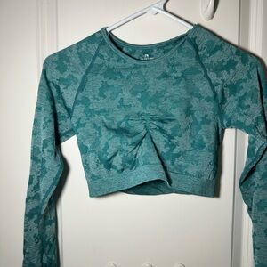 Blue turquoise workout top